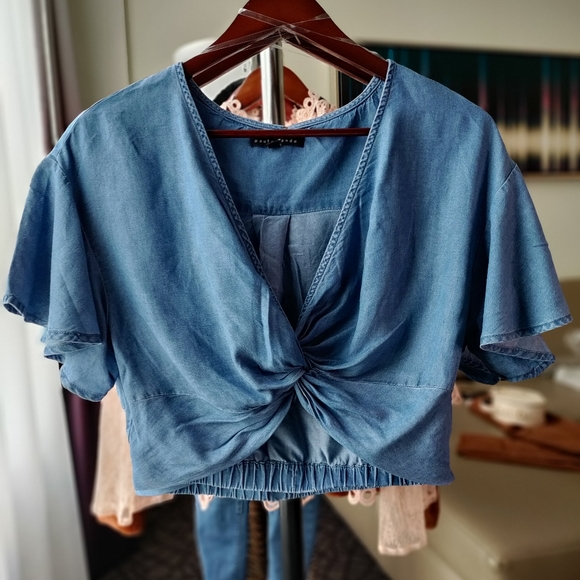 Denim crop top - Picture 8 of 10